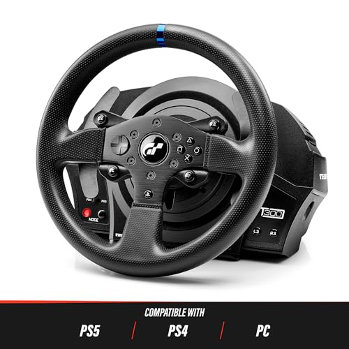 Thrustmaster T300 RS GT - High-Performance Racing Wheel and Pedal Set with Force Feedback for PC, PS4, and PS5, PS5 Pro