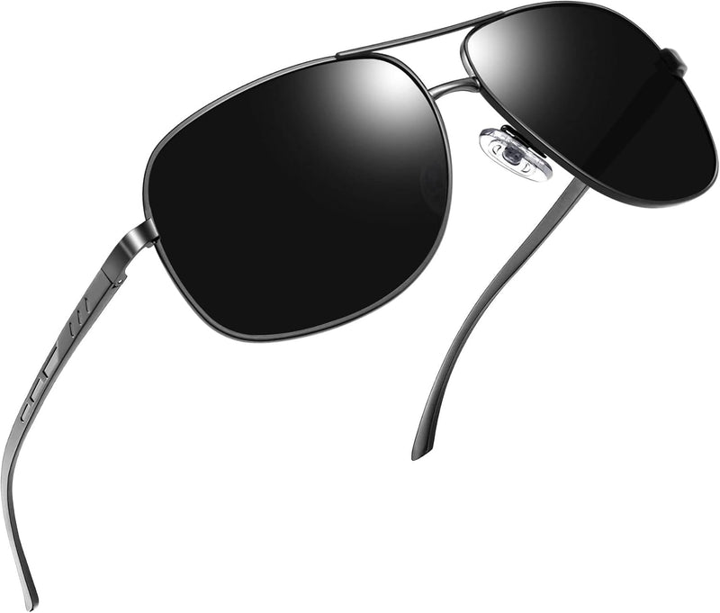 Joopin Rectangular Polarized Aviaion Sunglasses for Men Retro Military Shades Driving UV Protection