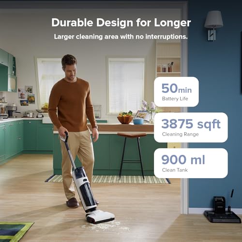 Roborock Flexi Lite Wet Dry Vacuum Cleaner Cordless, Lightweight Vacuum Mop with 17000 Pa Suction,180° FlatReach Design, Self-Cleaning and Hot Air Dry Floor Cleaner for Mopping Hard Floors