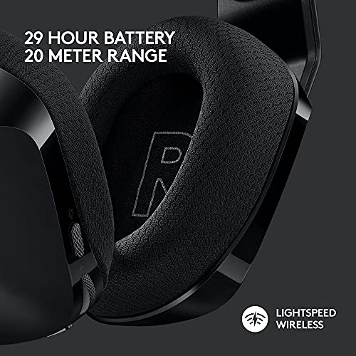 Logitech G Logitech G733 LIGHTSPEED Wireless Gaming Headset with suspension headband, LIGHTSYNC RGB, Blue VO!CE mic technology and PRO-G audio drivers - Black