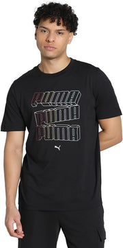 Mens ESS Logo Lab Hog Tee Tees (pack of 1) - PUMA Black
