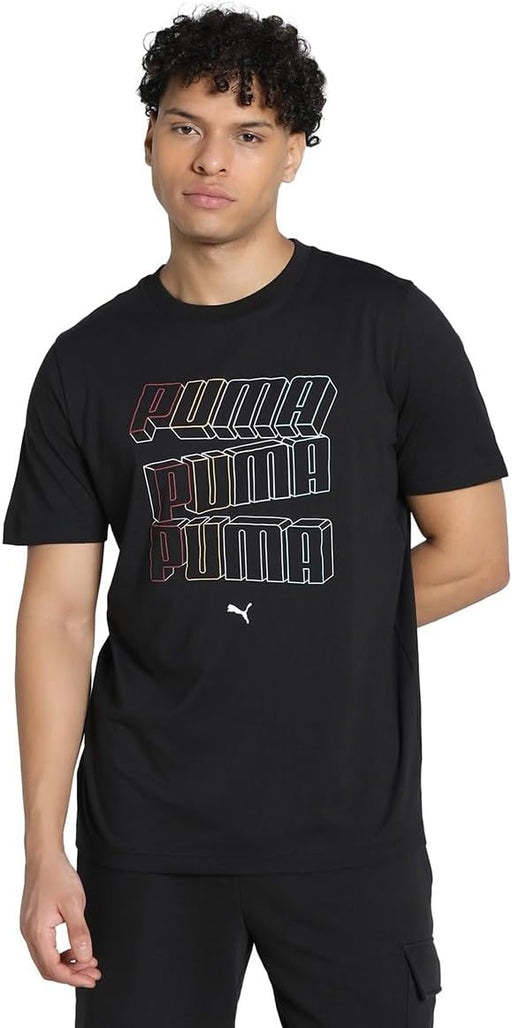 Mens ESS Logo Lab Hog Tee Tees (pack of 1) - PUMA Black