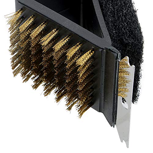 BBQ Grill with Steel Bristles Steel Scraper and Scrub Pad Sponge