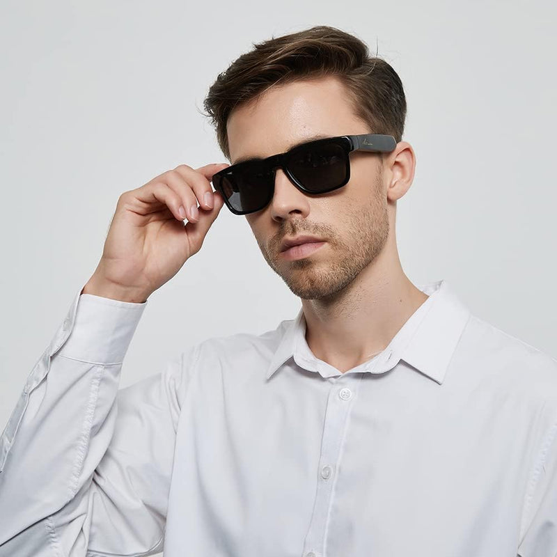 OhO sunshine OhO Bluetooth Sunglasses,Voice Control and Open Ear Style Smart Glasses Listen Music and Calls with Volume UP and Down,Bluetooth 5.0 Audio Glasses and IP44 Waterproof, unisex-adult