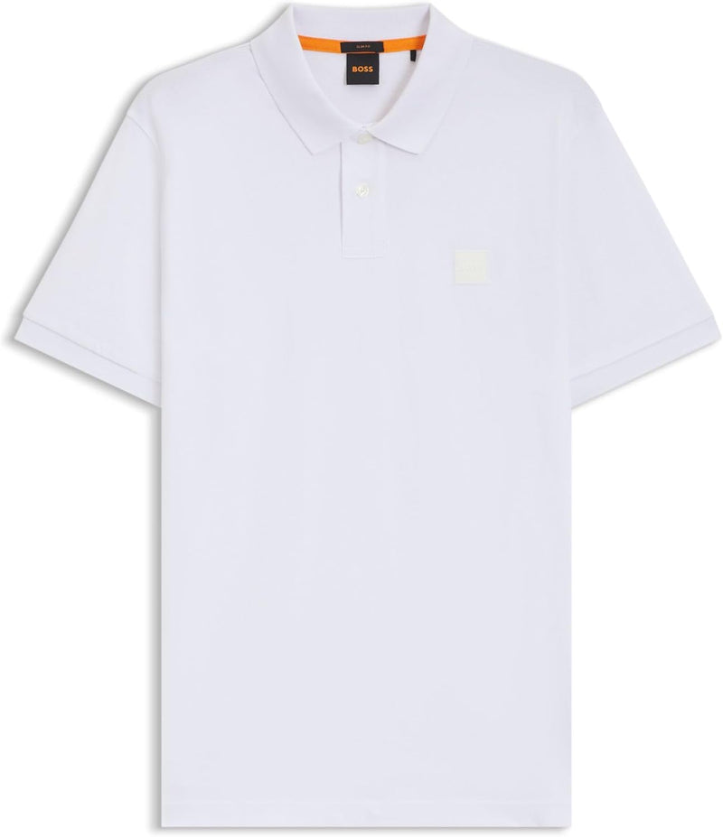 BOSS Men's Passenger Slim Fit Stretch Cotton Polo Shirt with Logo Patch