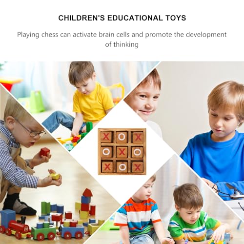 NUOBESTY 1 Set Interesting Good XO Board Games XO Family Games Tic Tac Toe Game for Travel