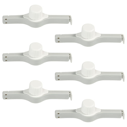 Cabilock 6pcs Bag Clips for Food Food Storage Sealing Clips with Pour Spouts Kitchen Chip Bag Clips Plastic Cap Sealer Clips Great for Food Storage and Organization