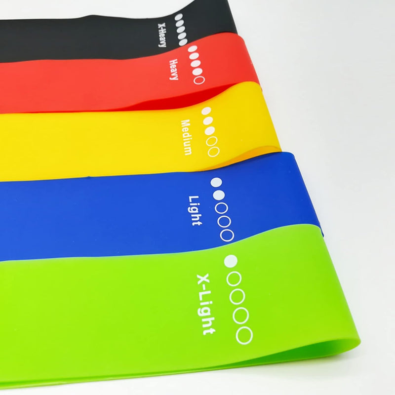 Ororitoli ECVV 6Pcs Resistance Bands Exercise Bands For Woman Yoga Resistance Loop Bands For Legs And Butt Workout Bands For Home Gym Fitness 5 Set With Bag, Black,Red,Blue,Yellow,Green