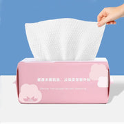 McMola Disposable Face Towel Face Cloths for Washing Soft Cotton Dry Wipes Facial Cloths Towelettes for Washing and Drying, 100 Count Facial Tissue for Cleansing, Skincare and Makeup Remover - 100 Count