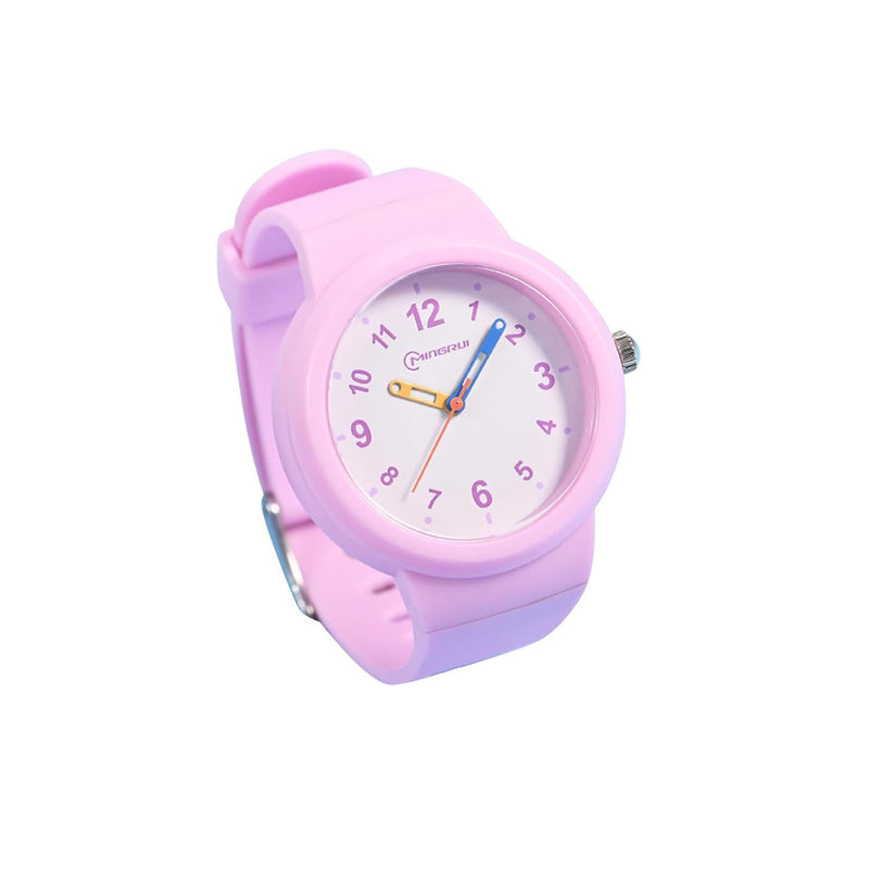 Adando Kids Analog Watch Waterproof Wrist Watch Quartz Minimalist Watches with Soft Band Silicone Strap Learning Time Children Watch Easy to Read for Girls Boys Birthday Gifts