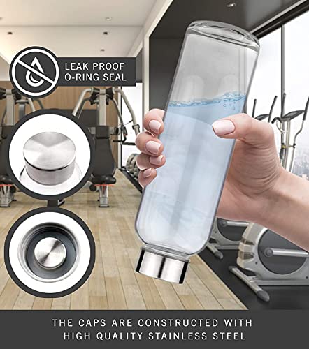 Glass water bottle | water bottle, water bottle for kids | Dubai can bottle, borosilicate glass bottle. Bottle with cap (Pack of 1)