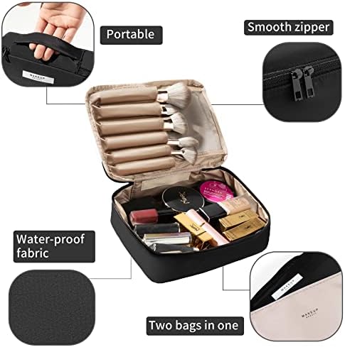 Queboom Travel Makeup Bag Cosmetic Bag Makeup Bag Toiletry bag for women and girls