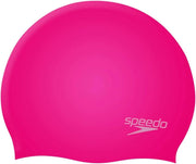 Unisex Kids Junior Plain Moulded Silicone Junior Swimming Cap Swimming Cap - One Size Rose Cerise