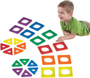 Mad Toys Magnetic Square and Traingle Shaped Tiles 24 Pieces Multicoloured Construction Set