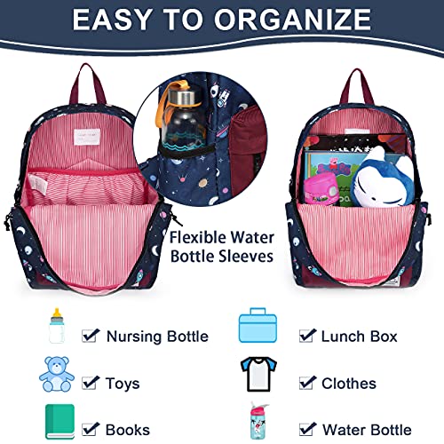 VASCHY Girls' Primary School Bag, Backpack for Children, Girls, Boys, Waterproof, Lightweight, Cute 4-6 Years Old School Bag for Kindergarten with Chest Strap Suitable for A4