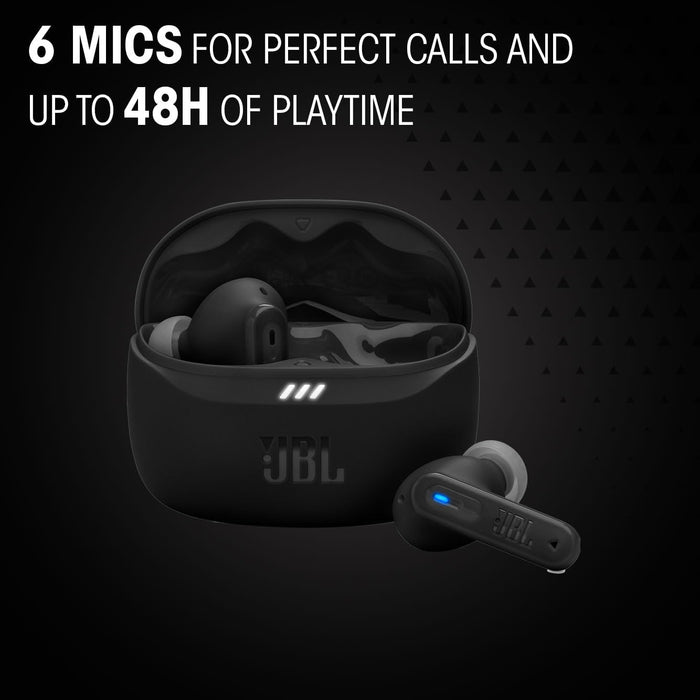 JBL Tune Beam Earphones, Bluetooth and Wireless, Water Resistant and Noise Cancelling with up to 48 Hours Battery Life, Blue - ‎ JBLTBEAMBLU