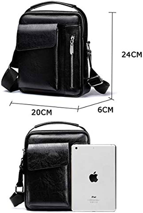 Shoulder Pack, Crossbody Bag for Men for Travel Business with Magnetic Buckle