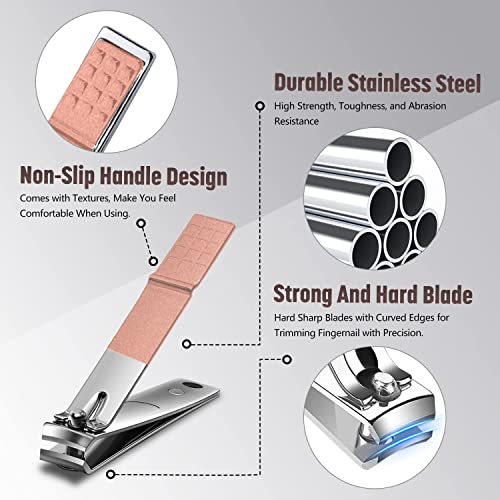 ORiTi Travel Manicure Set, 7 in 1 Manicure Kit Pedicure Kit Nail Clippers Set Stainless Steel Nail Kit