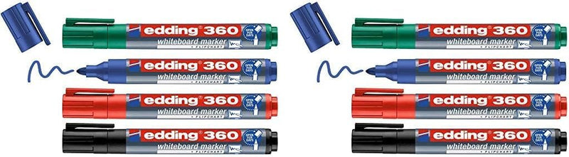 edding 360 Boardmarker Bullet Tip Pack of 4 - Assorted, Medium