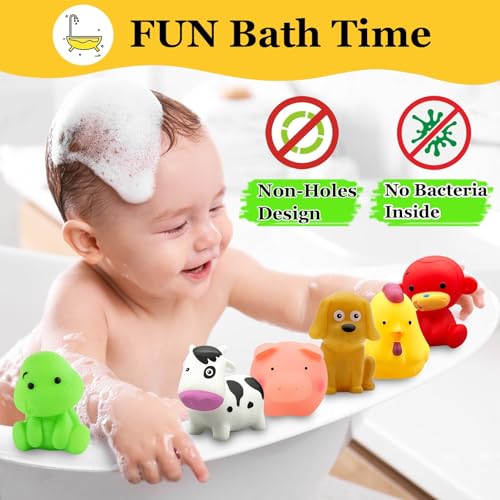 PARHILYAR Bath Toys for Kids 1-3 2-4 - No Hole No Mold Baby Bath Toys for 6-12-18-24 Months Bathtub Tub Water Pool Shower Toys for 1 2 3 4 Year Old Boys Children Birthday for Kids Toys Age 1-5