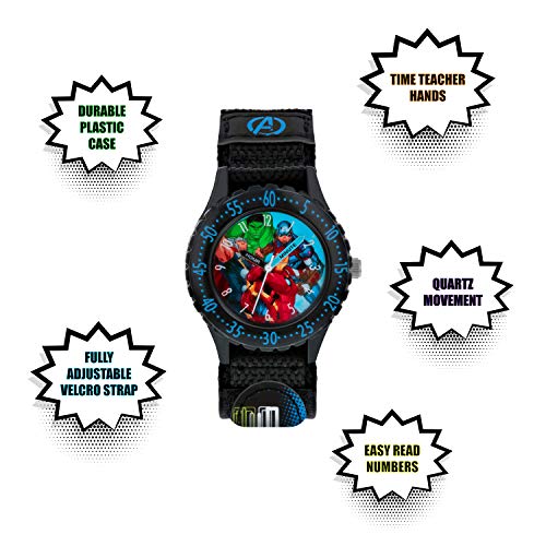 Avengers Boys Analogue Quartz Watch with Textile Strap AVG5008