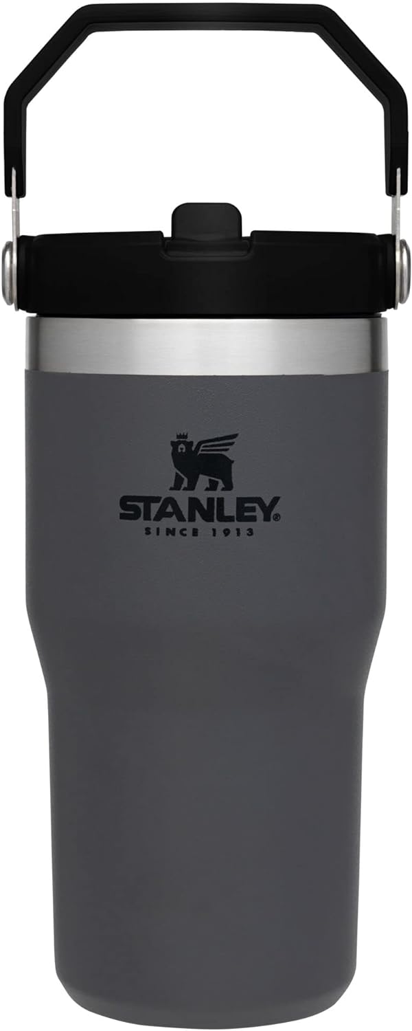 STANLEY IceFlow Stainless Steel Tumbler with Straw Vacuum Insulated Water Bottle for Home, Office or Car Reusable Cup with Straw Leakproof Flip Cold for 12 Hours or Iced for 2 Days 30 OZ, Polar, 1 ea