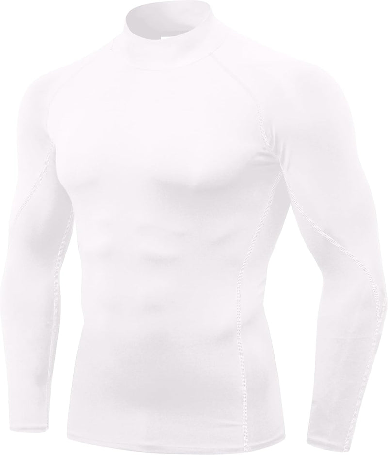 Men's Classic Vest - Mock Turtleneck-b# White