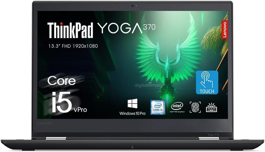 Lenovo ThinkPad Yoga 370 2in1 Touch w/Pen, Intel Core i5-7300U, 13.3" FHD, 16GB RAM 512GB SSD, Backlit KB, FP Reader, Thunderbolt 3, MicroSD Reader, Windows 10 Pro - Renewed (16GB RAM | 512GB SSD)