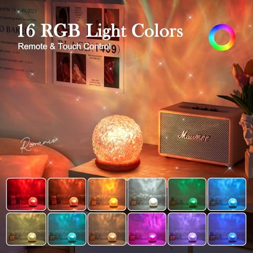 Crystal Light Projector for Bedroom, 16 Colors Room Projector Lights with Remote & USB Control, Mood Lighting for Kids Room, Crystal Lamp Gifts for Teen Girl Room Decor