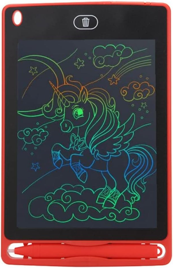 SKY-TOUCH LCD Writing Tablet 8.5 Inch, Doodle Pad Portable Erasable Reusable Writing and Drawing Pad, Learning Toys Kids Writing Pad for Boys and Girls (Red)