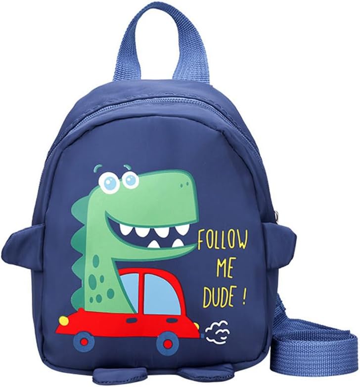 Toddler Backpack with Anti-Lost Harness Small Dinosaur Backpack for Boys and Girls - Blue
