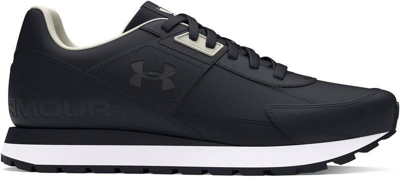 Men's Ua Essential Runner Sneaker - Black White Black