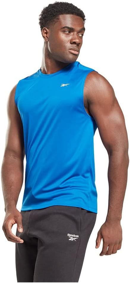 Men's TRAIN SLVLS TECH TEE T-SHIRT (SLEEVELESS) - Vector Blue
