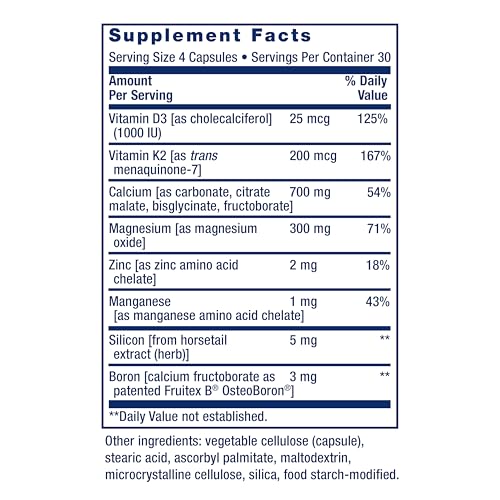 Life Extension Bone Restore with Vitamin K2, 120 Capsules