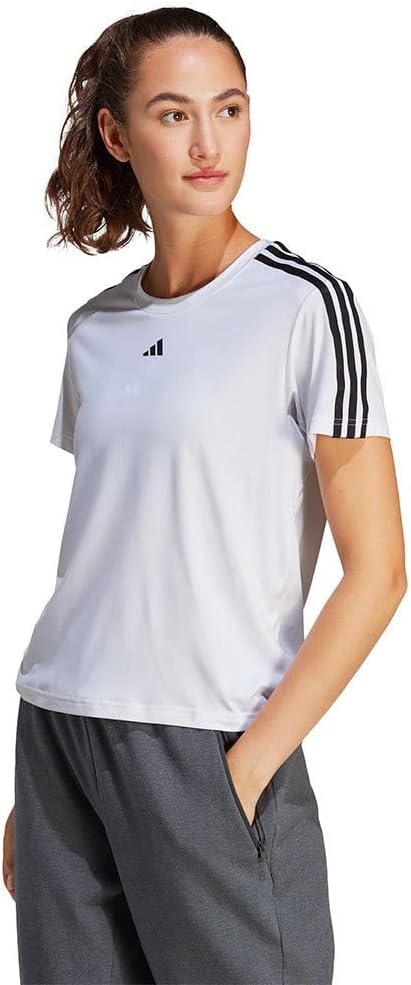 Women's Aeroready Train Essentials 3-stripes T-Shirt (Short Sleeve) - White/Black