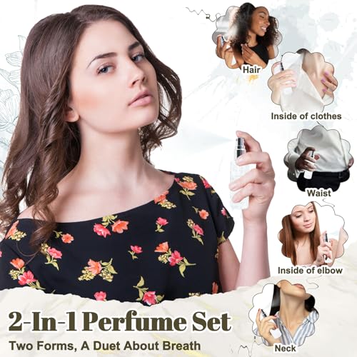 JUYRLE Perfume Making Kit- DIY Solid Perfume Making Kits for Women, Portable Pocket Solid Balm with Travel Size Bottle, Make Your Own Fragrance, Fragrance Blam Gifts for Girls