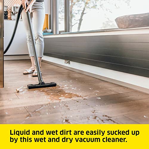 Kärcher WD3 Wet & Dry Vacuum Cleaner, 17 Liter Container, Multi-Purpose Home Cleaning, Powerful Suction, Versatile Accessories, Yellow