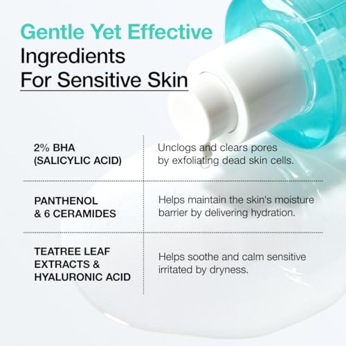 ANUA BHA 2% Gentle Exfoliating Toner, Mild Facial Exfoliant, Salicylic Acid for Pores and Sebum, Teatree Extract, Hyaluronic Acid, Ceramides (150ml / 5.07 fl.oz.)