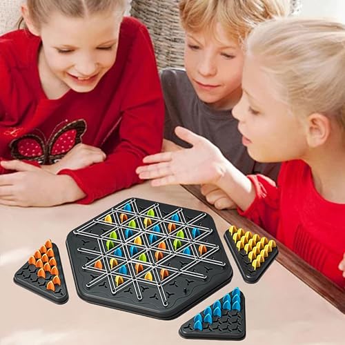 TSWCBYYLB Chain Triangle Chess Game, 2 to 4 Players, Family Night Board Games for Kids and Adults