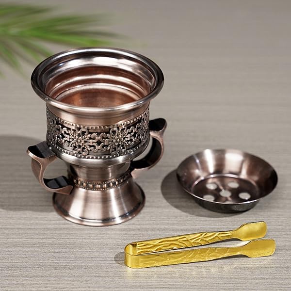 YIASSON Bakhoor Burner, Oud Burner, Resin Incense Burner, Cone Incense Burner, Charcoal Incense BurnerFrankincense Resin Burner, Incense Burner, Censer for Yoga, Cones Incense Burner