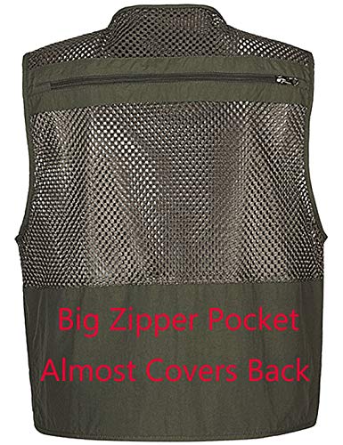 Flygo mens Summer Lightweight Breathable Mesh Fishing Vest With Pockets mesh fishing vest