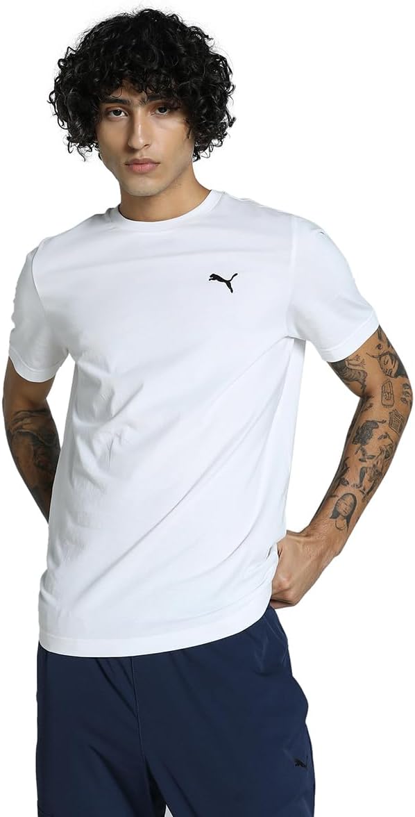 mens ESS Small Logo Tee Tees (pack of 1) - PUMA White