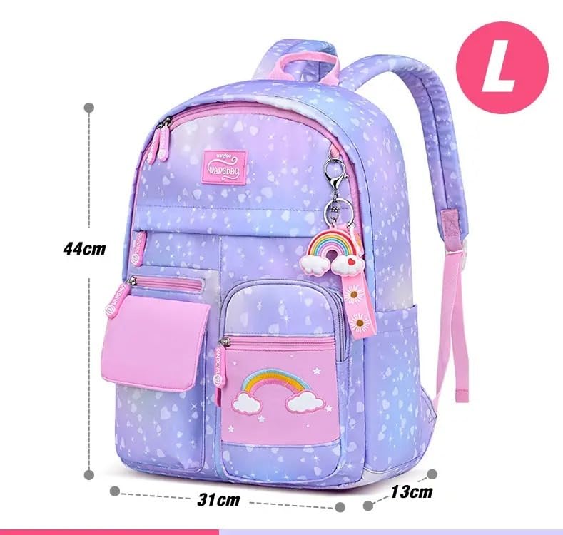 Girls Backpack, Kid School Backpacks Cute Book Bag with Compartments for Primary and secondary school Girl Kid Students, Kids' Student Elementary School Bag