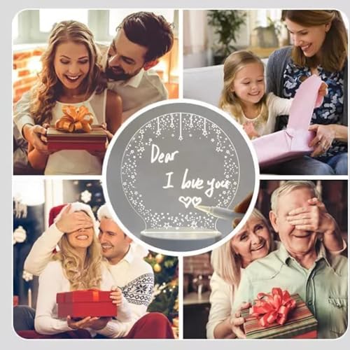 Yameem يميم Gifts, 3D LED Message Board Night Light, Personalized Acrylic Message Board Night Light, The Perfect Romantic Gift Birthday Gift, Night Light, and Room Decor for Her.