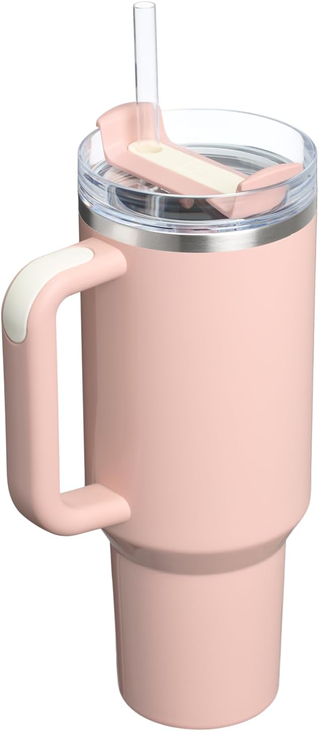 Stanley Quencher H2.0 Tumbler with Handle & Straw 30 oz | Twist On 3-Way Lid | Cupholder Compatible for Travel | Insulated Stainless Steel Cup | BPA-Free | Cherry Blossom