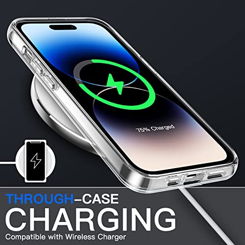 JETech Case for iPhone 14 Pro Max 6.7-Inch, Non-Yellowing Shockproof Phone Bumper Cover, Anti-Scratch Clear Back (Clear)