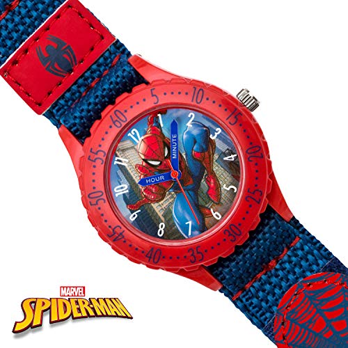 Spider-Man Children's Analogue Quartz Watch with Textile wrist Strap SPD3495