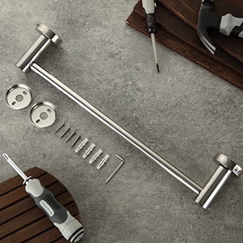 NALACAL Stainless Steel Towel Rail, 40-70cm Adjustable Wall Mounted Towel Holder with Screws, Expandable Polished Towel Bar Rack for Bathroom Kitchen Accessory