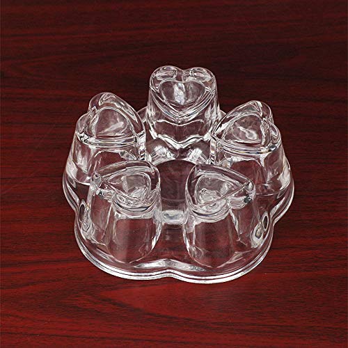 Liang baobao Teapot Warmer Crystal Glass Heart Shape Heating Base Tea Set Accessories