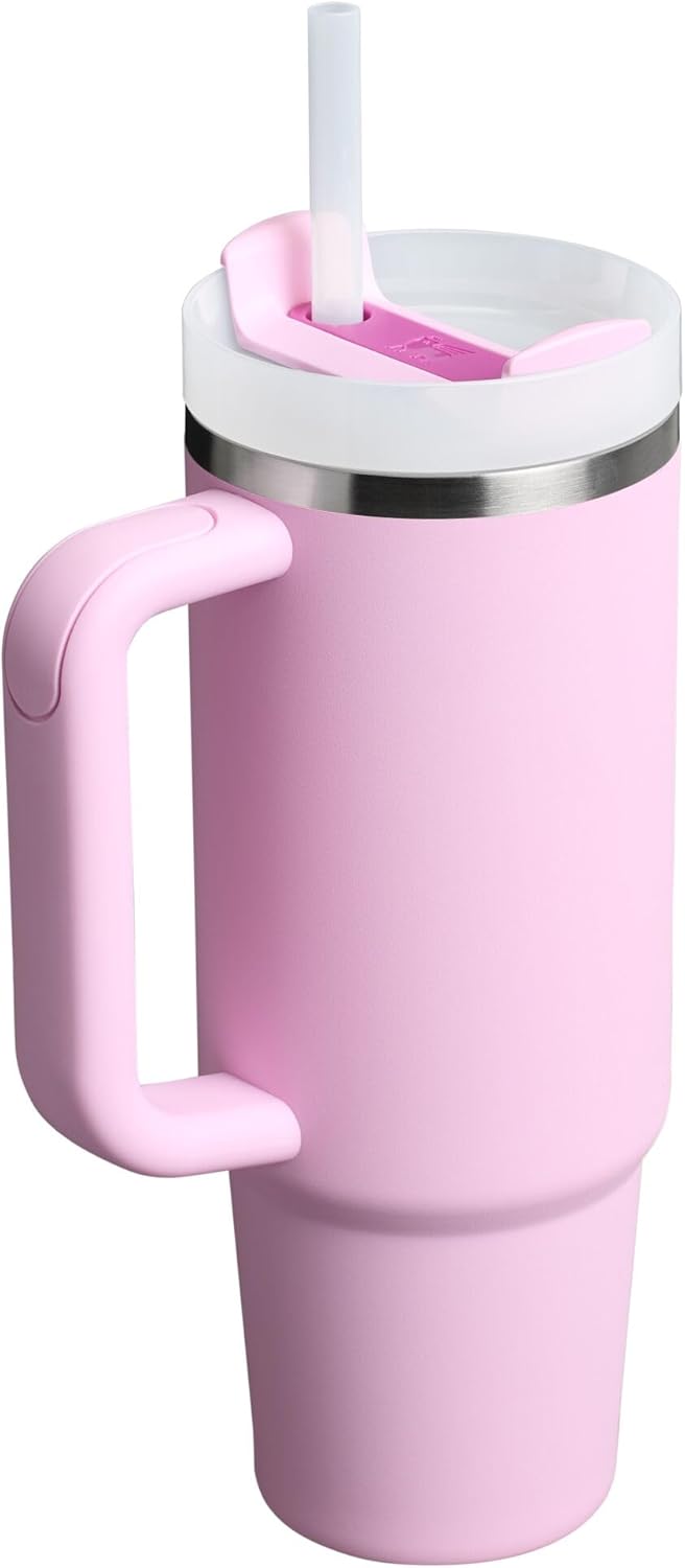 Stanley Quencher H2.0 Tumbler with Handle & Straw 30 oz | Twist On 3-Way Lid | Cupholder Compatible for Travel | Insulated Stainless Steel Cup | BPA-Free | Cherry Blossom